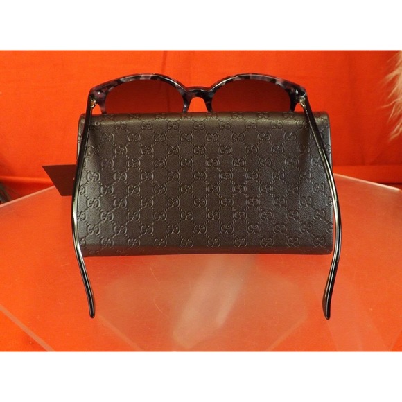 NIB GUCCI 3722S HAVANA BLACK GRAY INTERLOCKING GG LOGO SUNGLASSES # 372819 ITALY main image 11